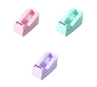 Lot de 3 dévidoirs de ruban adhésif, 3 couleurs, outil de découpe rechargeable, 18 x 20 mm, pour la maison, l'école, le bureau