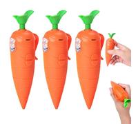 Lot de 3 dictaphones carottes Kawaii, pour enfants, porte-mines, enregistreur vocal et stylo d'écriture multifonction, stylo enregistreur amusant et stylo, jouet