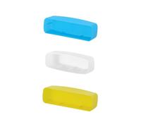 Lot de 3 | Diffuseur pour Flash Speedlite d'Appareil Photo | Compatible avec Godox Lux Junior Retro Camera Speedlite Flash | Blanc/Bleu/Jaune