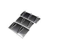 Lot De 3 Diffuseurs De Spoiler De Pare-Chocs Arrière Universels, Noir Brillant, Style Aileron De Requin À 7 Ailettes(Carbon Fiber Look)
