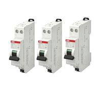 Lot de 3 disjoncteurs automatiques Ph+N raccordement Rapide 16A-4,5Ka