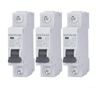 Lot de 3 disjoncteurs C20 1 pôles type C 20 A 120/240 V Rail DIN MCB pour protection contre les surcharges et les courts-circuits dans les installations solaires, pour caravanes et commandes