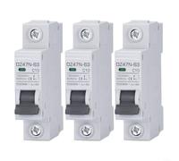 Lot de 3 disjoncteurs miniatures unipolaires 20 A - Courbe C - 120/240 V AC - Rail DIN MCB pour panneau solaire de camping-car, protection contre les courts-circuits - Borne à vis