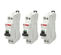 Lot de 3 disjoncteurs Ph+N raccordement Vis 16A-4,5Ka - Courbe C