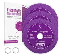 Lot de 3 disque diamant 125 carrelage, disques de coupe diamantés de pour meuleuse d'angle, roue de lame de scie fine pour verre, carreaux de céramique, marbre, jade, outil de polissage