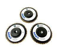 Lot de 3 disques à lamelles CSD - 76 x 10 mm - Pour mini meuleuse d'angle sans fil comme Bosch GWS 10,8 V 12 V - Pour acier, bois, plastique