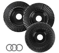 Lot de 3 disques abrasifs pour bois - 125 mm - Fraise à bois pour meuleuse d'angle - Disque abrasif Flex - Disque de sculpture sur bois - Pour meuleuse d'angle - Polissage et ponçage
