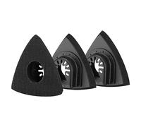 Lot de 3 disques abrasifs triangulaires oscillants pour outils abrasifs triangulaires pour accessoires Fein Bosch Parkside Ryobi Worx Workzone (80 mm)