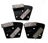 Lot de 3 disques de meulage diamant trapézoïdal 3 trous M6 pour le frittage général de sol en béton époxy (16#)