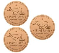 Lot de 3 disques de Nettoyage en cuivre, Support Triple Point, Plateau de Disque de Purification, Disque de Bain d'oiseaux, Plateau de Nettoyage Durable pour Bain d'oiseaux pour Un Nettoyage en Toute