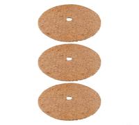 Lot de 3 disques de paillage en fibre de coco pour protéger les plantes, tapis de protection en fibre de coco naturelle pour retenir l'humidité du sol, anneaux d'arbre de jardin faciles à couper pour