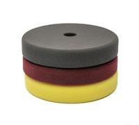 Lot de 3 disques de polissage en mousse de 17,8 cm pour cirage, scellage et correction de peinture de voiture, adaptés aux polisseuses électriques ou pneumatiques (12,7 cm)