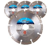 Lot de 3 disques diamant 125 x Al. 22 23 x Ht. 7 mm béton parpaings matériaux de construction - BUILDER - OMNIVOR