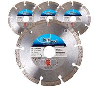 Lot de 3 disques diamant 125 x Al. 22,23 x Ht. 7 mm béton, parpaings, matériaux de construction - BUILDER - Diamwood