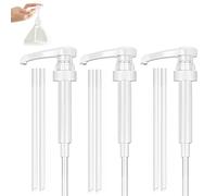 Lot de 3 distributeurs à pompe pour boisson vitale Best Body Nutrition - 1 l - Distributeur de sirop réutilisable - Pour bouteilles de 500 ml/1000 ml avec 3 tuyaux longs et 3 tuyaux courts