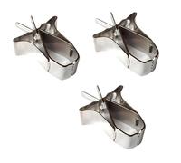 Lot de 3 distributeurs de nourriture antirouille avec clip pour légumes, accessoires de cage pour petits animaux de compagnie, montage rapide, mangeoire à oiseaux pour cage