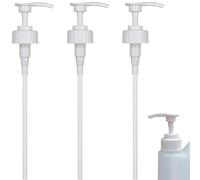 Lot de 3 distributeurs de pompe de 5 L avec bouchon à vis de 38 mm, pompe à shampooing 4 ml avec tube de 230 mm pour détergents, shampooing, huiles et désinfectants pour les mains