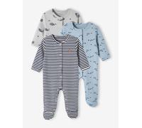 Lot de 3 dors-bien en interlock bébé ouverture naissance bleu nuit NAISSANCE(50CM)