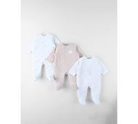 Lot de 3 dors-bien en velours ecru NAISSANCE(50CM)