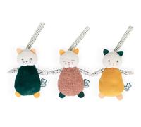 Lot de 3 doudous chats sensoriels Stimuli