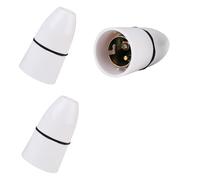 Lot de 3 douilles à baïonnette, support d'ampoule B22, suspension, plafonnier, fixations pour plafonniers, support mural, suspension, lustres (blanc)