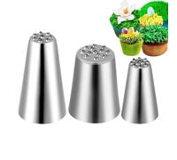 Lot de 3 douilles à douille en acier inoxydable réutilisables et antirouille - Outils de décoration de gâteaux - Pour maison, boulangerie, magasin, restaurant, commerce, mariage et anniversaire