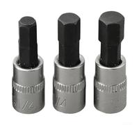 Lot de 3 douilles hexagonales de 35,6 cm avec tailles H3 H4 H5 H6 H7 H8 essentielles pour la mécanique et les projets de bricolage (H6 H7 H8)