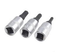 Lot de 3 douilles hexagonales de 35,6 cm avec tailles H3 H4 H5 H6 H7 H8 essentielles pour la mécanique et les projets de bricolage (H3 H4 H5)