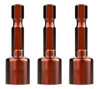 Lot de 3 douilles magnétiques puissantes, 8 x 45 mm, outil de haute dureté pour perceuse électrique, tournevis à percussion, porte-embout magnétique