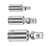 Lot de 3 douilles universelles avec mécanisme à cliquet lisse et résistant à la corrosion pour différentes clés à molette