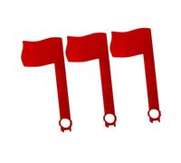 Lot de 3 drapeaux de boîte aux lettres pour boîtes aux lettres sortantes en acrylique rouge, accessoires universels avec installation facile pour alerte de livraison du courrier - 17,5 x 8 cm