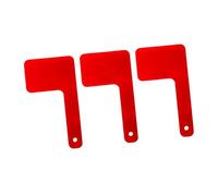 Lot de 3 drapeaux de boîte aux lettres pour boîtes aux lettres sortantes en acrylique rouge, accessoires universels avec installation facile pour alerte de livraison du courrier - 9 x 5 cm