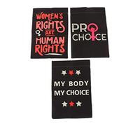 Lot de 3 drapeaux de jardin en forme de loi sur l'avortement - Droits des femmes - Choix des femmes - Bannière de jardin pour porche, patio, cour, décoration - Matériau en lin - (UN)
