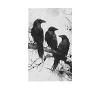 Lot de 3 drapeaux de maison de jardin corbeaux de 91 x 152 cm avec œillets pour décoration d'intérieur ou d'extérieur