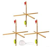 Lot de 3 drapeaux de pêche sur glace à bascule, drapeau de pêche d'hiver fixe avec grillage métallique, mât portable pour pêche sur glace pour utilisation en extérieur en hiver en rivière