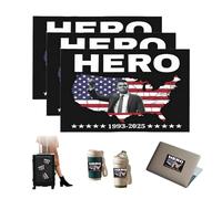 Lot de 3 drapeaux Rest In Peace Charlie Kirk, A True Patriot Charlie Kirk, 7,9 x 9,9 cm, à suspendre au mur, décoration intérieure et extérieure 2025