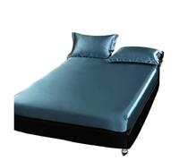 Lot de 3 draps de lit en satin, housse de matelas en soie avec bande élastique, drap-housse extra large, 140/160/200 x 220 cm (couleur 14,90 x 190 x 25 cm)