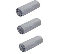 Lot de 3 Draps Housse 180x200 Bonnet 30 cm - Drap Housse 180 x 200 100% Coton Couleur Grise