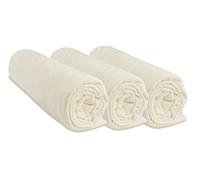 Lot de 3 Draps Housse 40x80 cm Extensible pour 40x90 Couffin Berceau Nacelle 40 x 80 | 100% Coton | Écru | Respirant | Sommeil sain | Marque Easy Dort | Certifié Label Oeko Tex | Fabriqué en Europe
