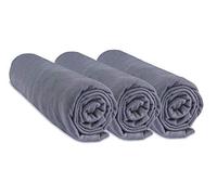 Lot de 3 Draps Housse 60x120 cm Lit Bébé, Berceau, Lit Parapluie 60 x 120 | 100% Coton | Gris | Extensible & Respirant | Sommeil sain | Marque Easy Dort | Certifié Label Oeko-Tex | Fabriqué en Europe