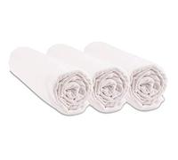 Lot de 3 Draps Housse 60x120 cm Lit Bébé, Berceau, Lit Parapluie 60 x 120 | Coton Bio | Blanc | Extensible & Respirant | Sommeil sain | Marque Easy Dort | Certifié Label Oeko-Tex | Fabriqué en Europe