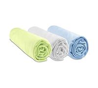 Lot de 3 Draps Housse 70x140 cm Lit Bébé Lit Enfant 70 x 140 | Bambou Hypoallergenique | Anis Blanc Ciel | Extensible| Sommeil sain | Marque Easy Dort | Certifié Oeko-Tex | Fabriqué en Europe