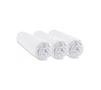 Lot de 3 draps housse bambou pour couffin 32x72 - EASY DORT - Blanc - Bébé - Rectangulaire