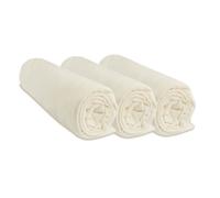 Lot de 3 Draps Housse Coton 70x160 cm Lit Bébé Lit Enfant 70x160 Coton Écru Easy Dort