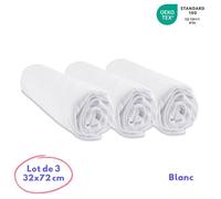 Lot de 3 draps housse coton pour couffin 32x72