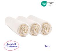 Lot de 3 Draps housse Jersey Bambou - EASY DORT - 70x140 - Douceur incomparable - Certifié Oekotex