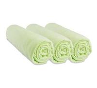 Lot de 3 Draps housse Jersey coton 50x100 Anis - EASY DORT - Mixte - Vert - Bébé