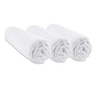 Lot de 3 Draps Housse pour Couffin 32x72 cm Ovale | Blanc | 100% Bambou | Compatible avec Matelas Ovale pour Nacelle, Landau, Couffin | Extensible | Marque Easy Dort | Oeko Tex | Fabriqué en Europe |