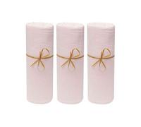 Lot de 3 draps housses bébé jersey bio rose poudré 70x140