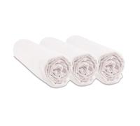 Lot de 3 draps housses coton bio pour couffin 32x72 - EASY DORT - Blanc - Bébé - Labellisé OEKO-TEX STANDARD 100®